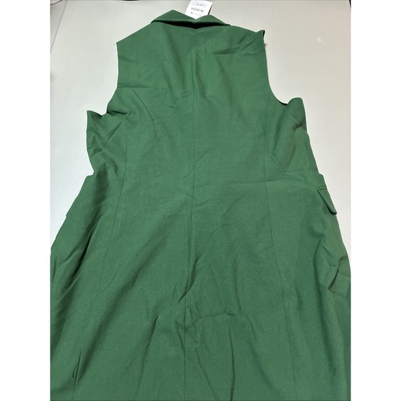 Zara Two Buttoned Dark Green Sleeveless Blazer Jacket Vest | Size XL | NWT - Picture 6 of 6